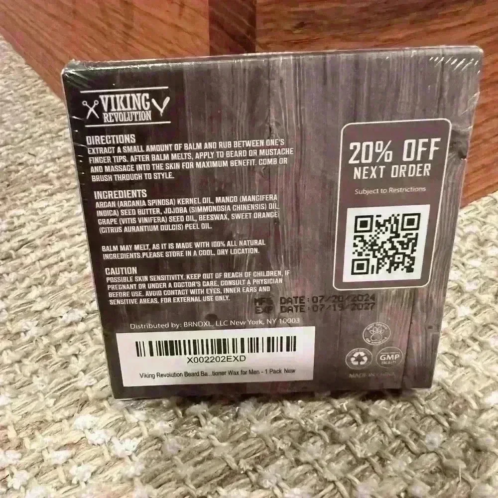Viking Revolution Beard Balm 2 oz, 100% natural, brand new in package